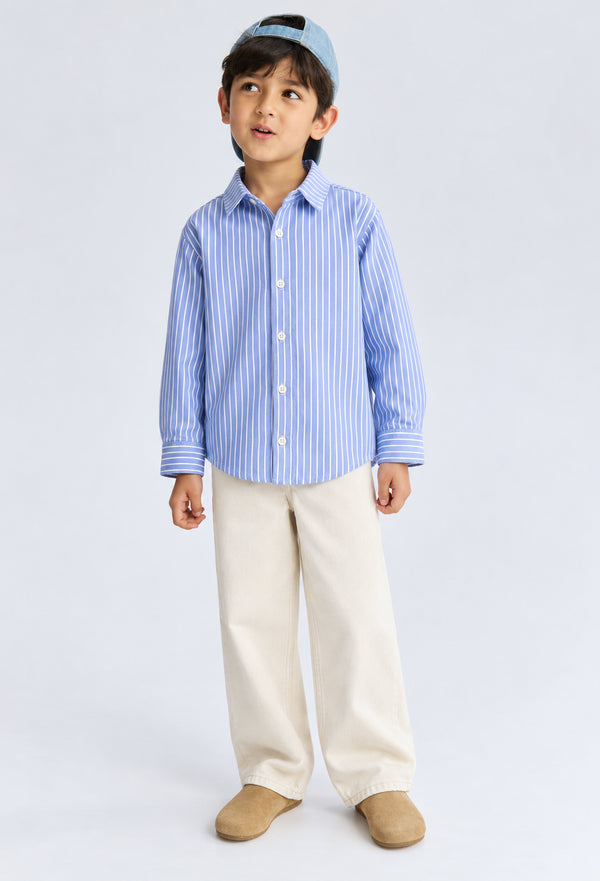 Sky Blue Pinstripe Button-Down