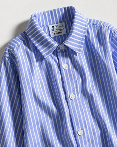 Sky Blue Pinstripe Button-Down