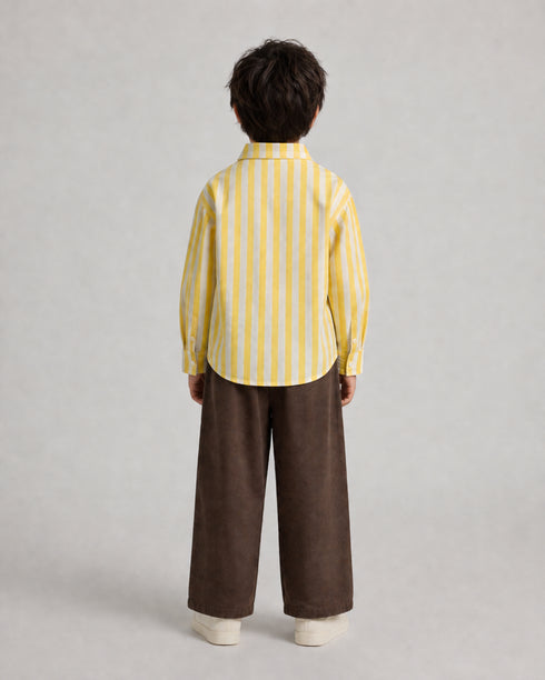 Lemon Zest Vertical Stripe Shirt
