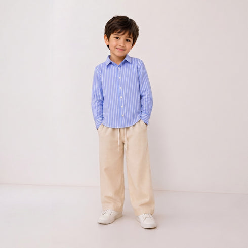 Sky Blue Pinstripe Button-Down