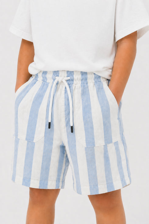 Sky Blue Muslin Shorts