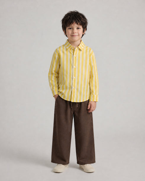 Lemon Zest Vertical Stripe Shirt