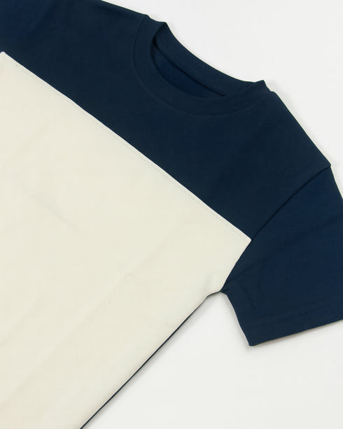 Midnight Cream Block Tee