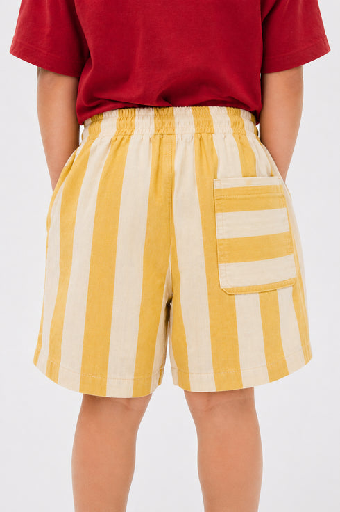 Sun-Stripe Muslin Shorts