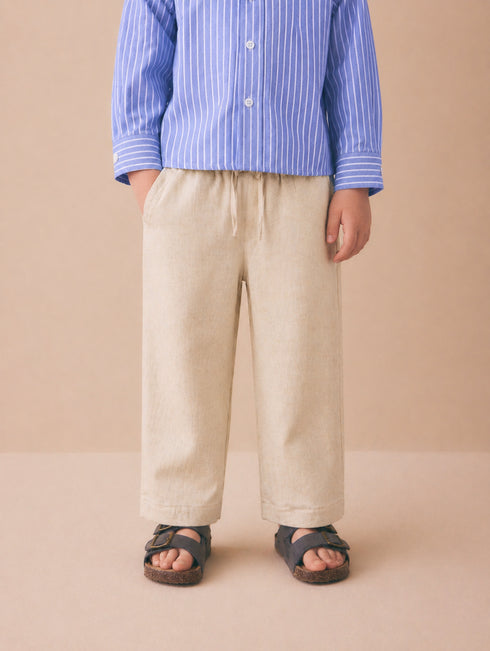 Linen-Blend Trousers